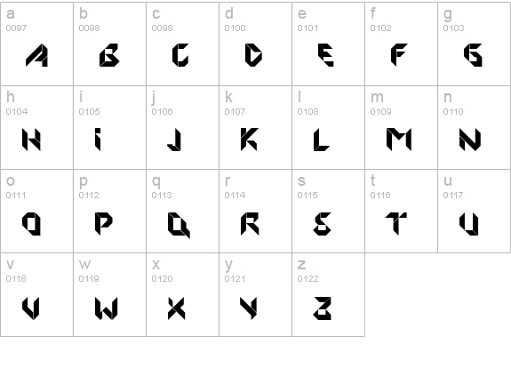 FORMFOUND Origami lowercase a-z preview