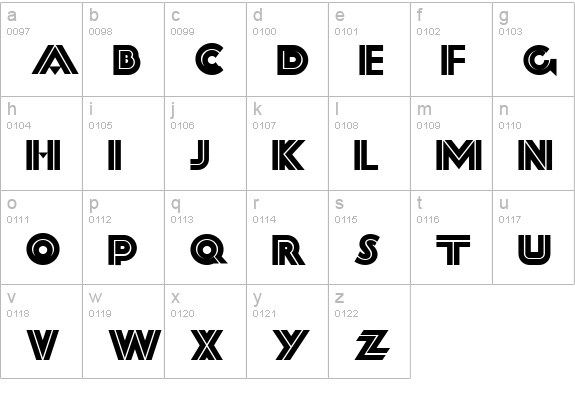 Forty-Second Street NF lowercase a-z preview