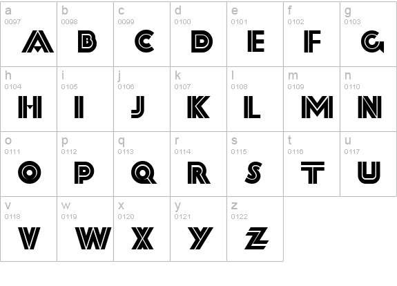 FortySecondStreetHB lowercase a-z preview