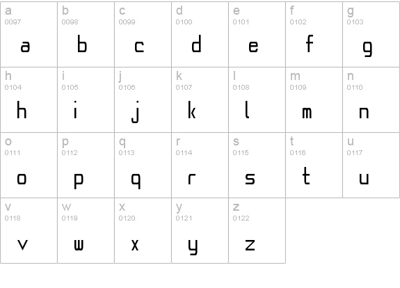 FortySeven NBP lowercase a-z preview