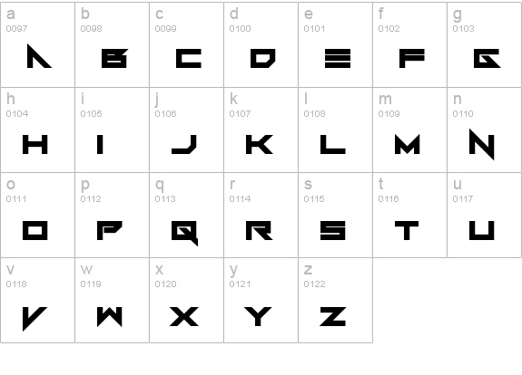 FoughtKnight Regular lowercase a-z preview