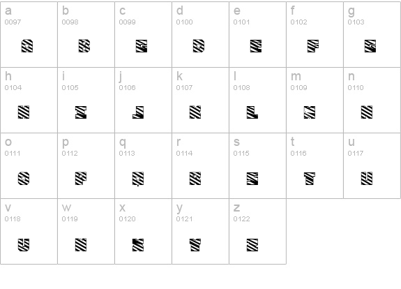 FourJulyG lowercase a-z preview