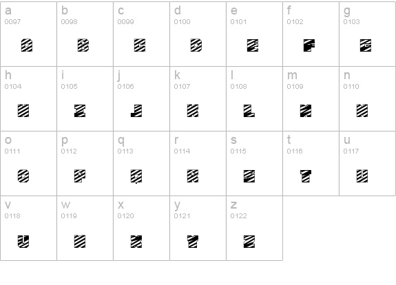 FourJulyH lowercase a-z preview