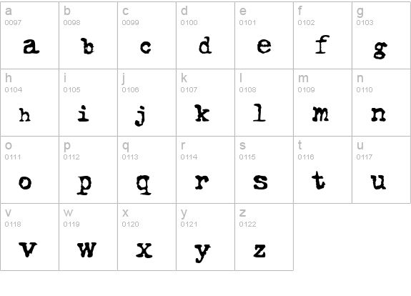 FoxScript Normal lowercase a-z preview