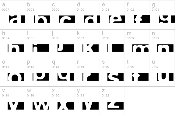 FPeep-NegativeBig lowercase a-z preview