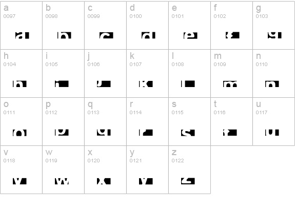 FPeep-NegativeLevel lowercase a-z preview