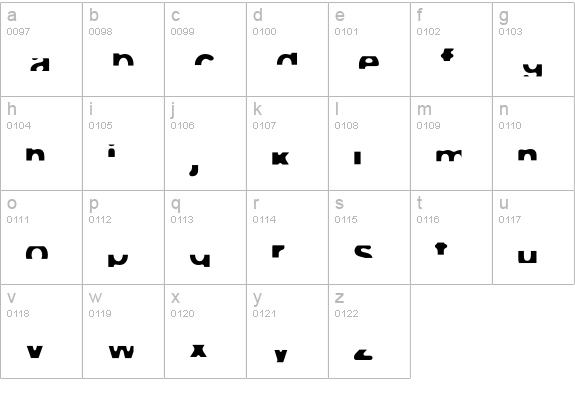 FPeep-Regular lowercase a-z preview