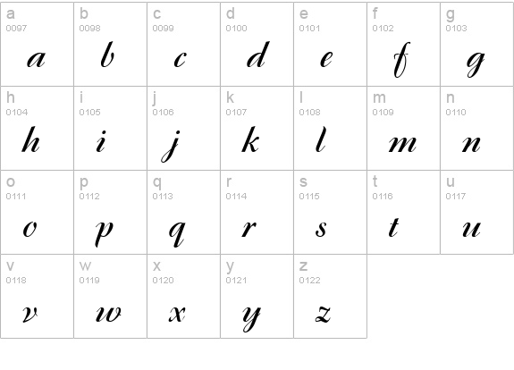 FrancineHmkBold lowercase a-z preview
