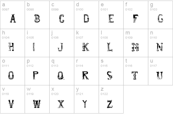 francis_mirtha lowercase a-z preview