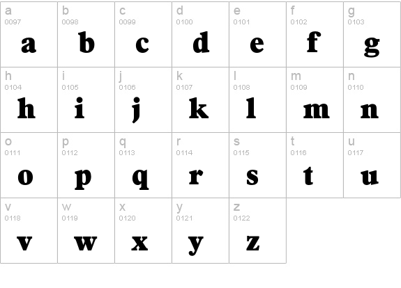 Francisco-ExtraBold lowercase a-z preview