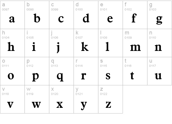 FranciscoSerial-Bold lowercase a-z preview