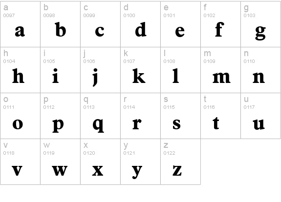 FranciscoSerial-Xbold-Regular lowercase a-z preview
