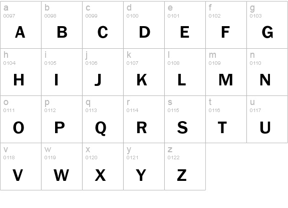 Franklin Gothic* Expert Medium SC lowercase a-z preview