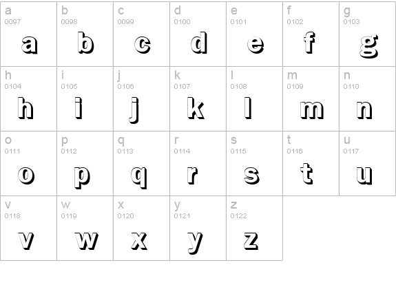 Franklin Regular lowercase a-z preview