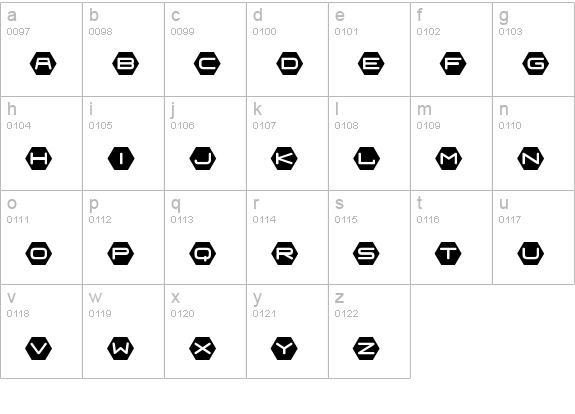 Fraulein Hex lowercase a-z preview