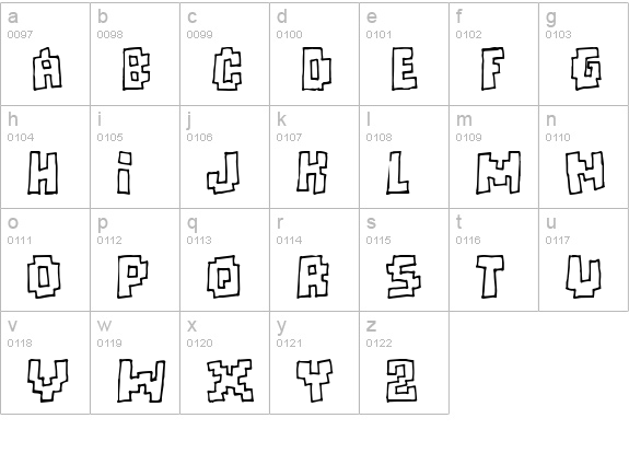 Freaks of Nature lowercase a-z preview