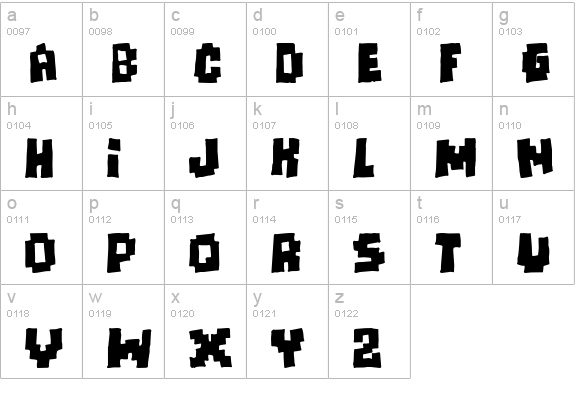 Freaks of Nature massive lowercase a-z preview