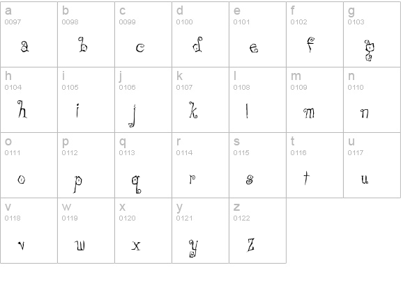 Freakshow-ScaryA lowercase a-z preview
