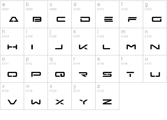 Free Agent lowercase a-z preview