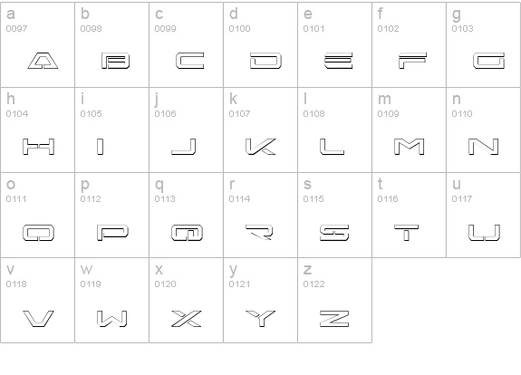 Free Agent 3D lowercase a-z preview