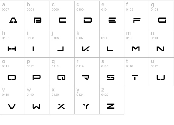 Free Agent Condensed lowercase a-z preview