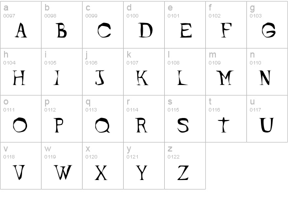 FreeBeCaps lowercase a-z preview