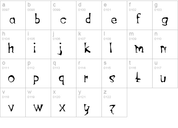 FreeDom-Normal lowercase a-z preview