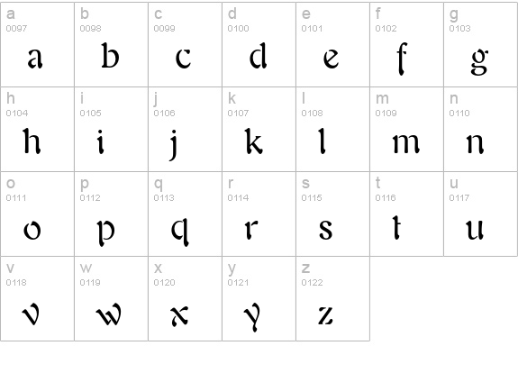 Freeform 721 lowercase a-z preview
