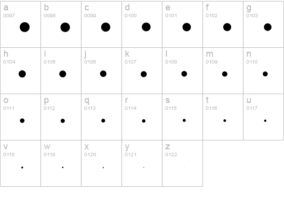 Freeform-Five lowercase a-z preview