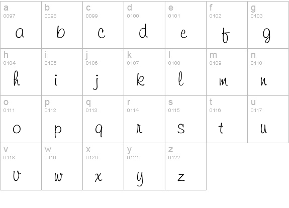 Freehand591 lowercase a-z preview