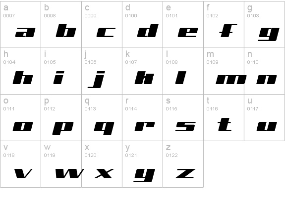 FreeLine-Cruiser lowercase a-z preview