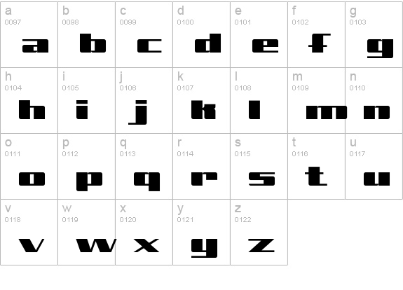 FreeLine-Normal lowercase a-z preview