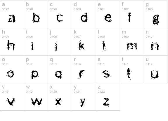 Freemason Blah lowercase a-z preview
