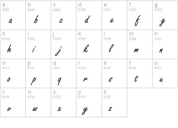 FreestyleScriptEF-Reg lowercase a-z preview