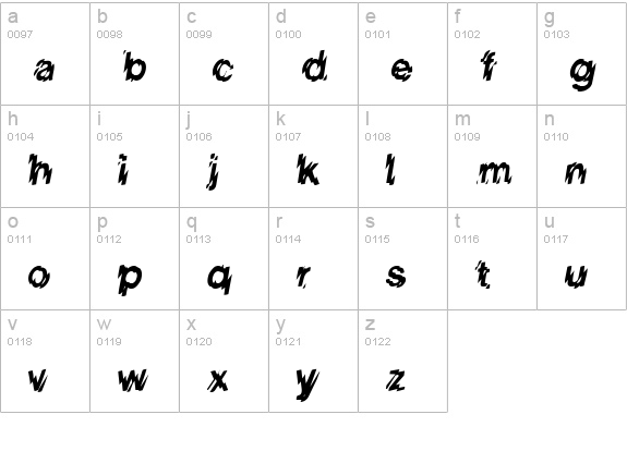Freezer lowercase a-z preview