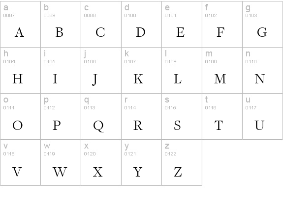 FreightDispLightSC lowercase a-z preview