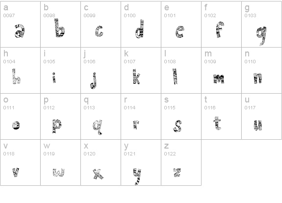 Frenzy Regular lowercase a-z preview