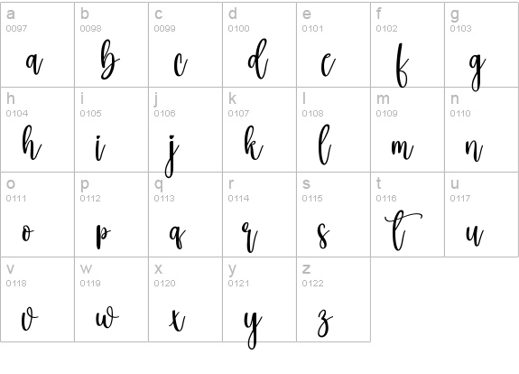 Freshtea lowercase a-z preview