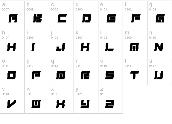 Freudian Slit lowercase a-z preview