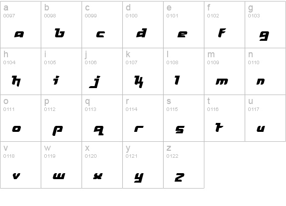 Freya lowercase a-z preview