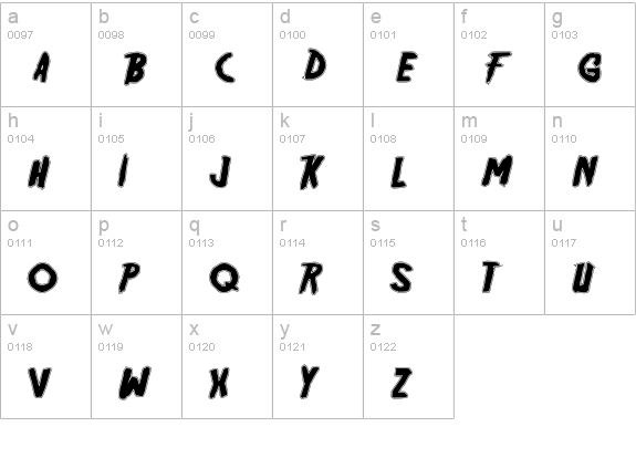 Friday13 Bonus NFI lowercase a-z preview