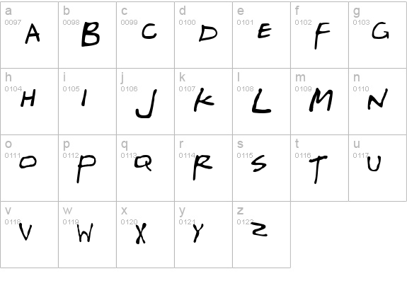 Friends lowercase a-z preview