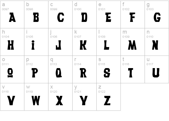 FrikiTikiJF lowercase a-z preview