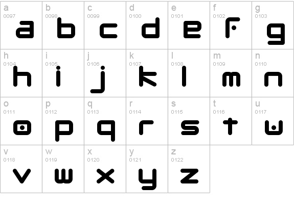 fRiNgE lowercase a-z preview