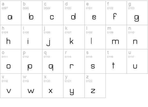 Frission lowercase a-z preview