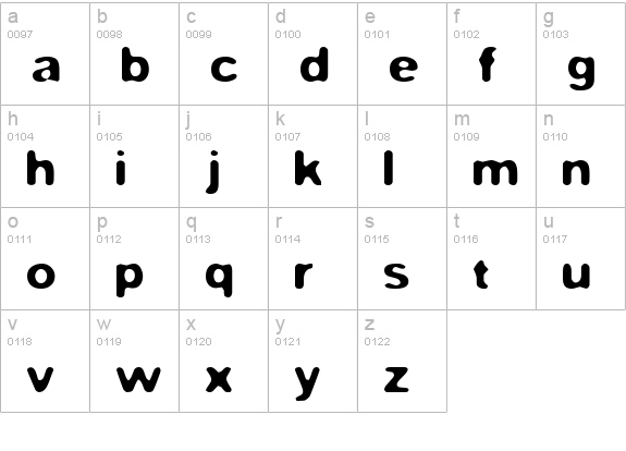 fStop lowercase a-z preview