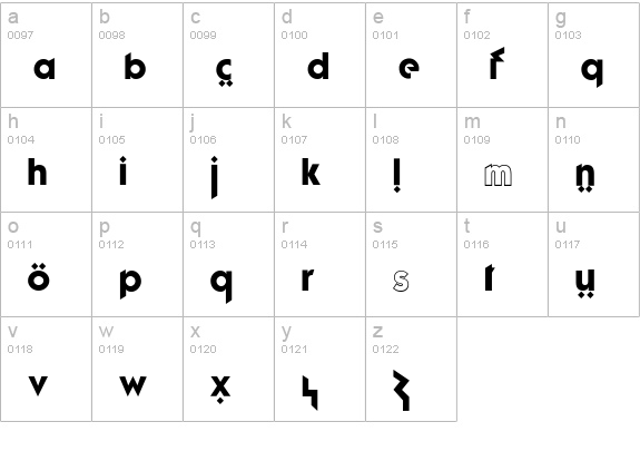 Fujita Ray (Demo) lowercase a-z preview