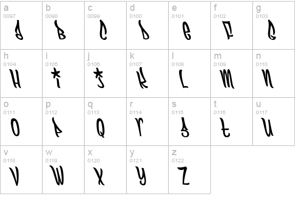 Funboy lowercase a-z preview
