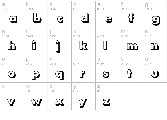 FunctionTwoShaded-Xbold-Regular lowercase a-z preview