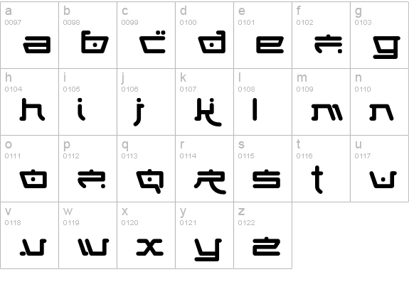 FungFoo lowercase a-z preview